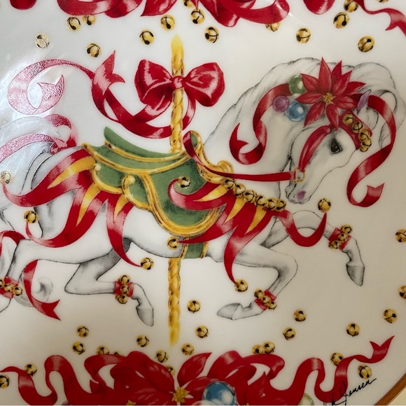 Limited Edition Carousel Horse “Christmas Steed” Christmas Plate No. R7687 1991 - Picture 2 of 5
